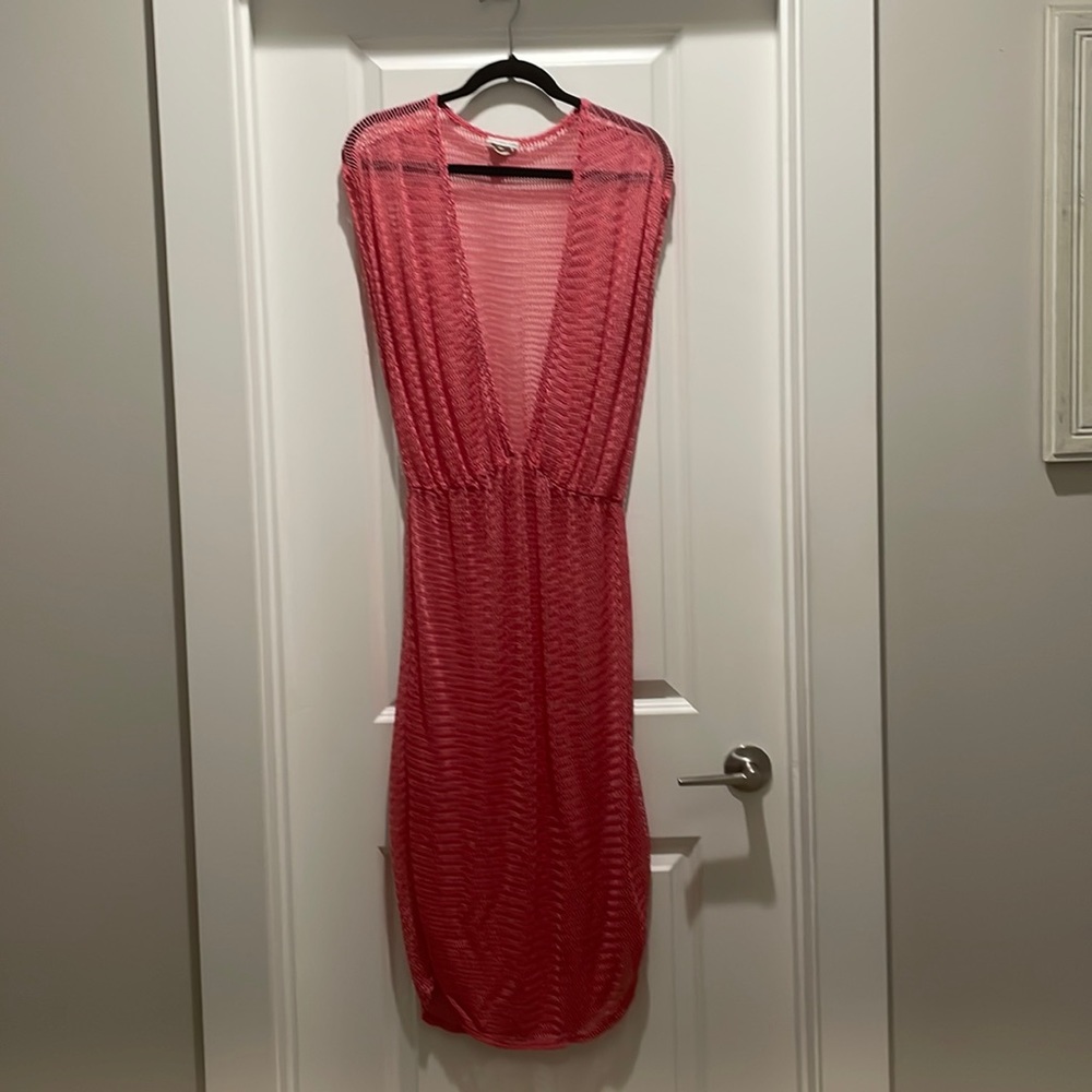 V Neck Mesh Coverup